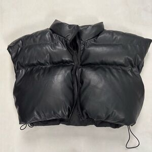 Cropped Puffer Vest